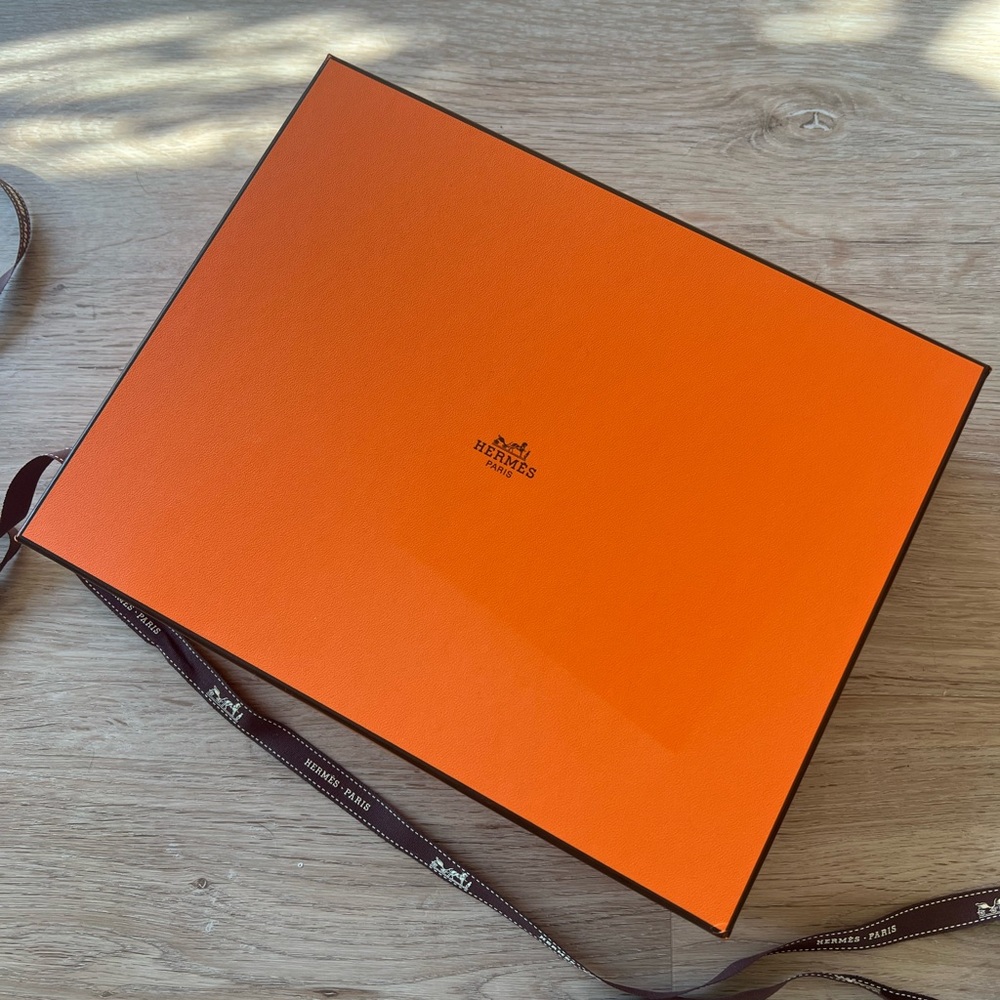 Hermes Signature Orange Box with Ribbon